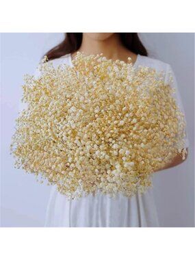 New 3500+ Dried-Babys-Breath-Bouquet-17.2 inch Dried Flowers, Natural Gypsophila
